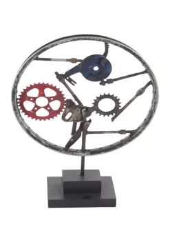 Best Sale 🔔 Metal Industrial Wheel Sculpture by Monroe Lane 🌟 -Monroe Lane Sales Belk 5147