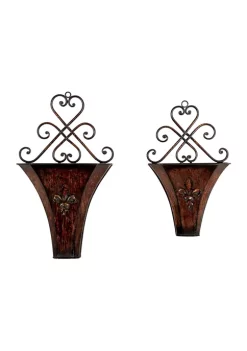 Cheap 👍 Traditional Metal Planter - Set of 2 by Monroe Lane 😉