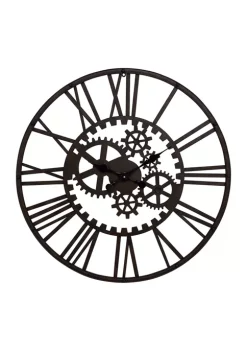 Flash Sale 🌟 Industrial Metal Wall Clock by Monroe Lane 👍 -Monroe Lane Sales Belk 515