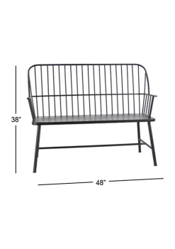 Best deal 😀 Farmhouse Metal Outdoor Bench by Monroe Lane 👍 -Monroe Lane Sales Belk 5157