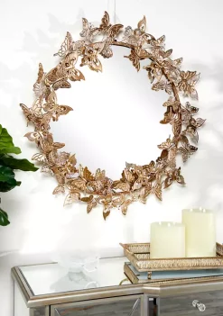 Budget 🎉 Glam Metal Wall Mirror by Monroe Lane 💯