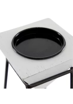 Promo 😀 Modern Wood Candle Holder - Set of 2 by Monroe Lane 🧨 -Monroe Lane Sales Belk 5190