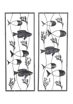 New ✔️ Coastal Metal Wall Decor - Set of 2 by Monroe Lane 🧨 -Monroe Lane Sales Belk 5205