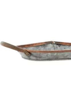 Hot Sale ⌛ Farmhouse Metal Tray - Set of 3 by Monroe Lane 🔔 -Monroe Lane Sales Belk 5209