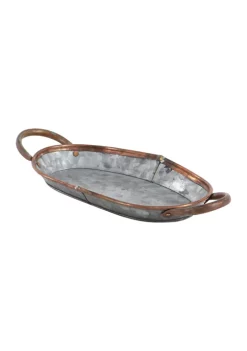 Hot Sale ⌛ Farmhouse Metal Tray - Set of 3 by Monroe Lane 🔔 -Monroe Lane Sales Belk 5211