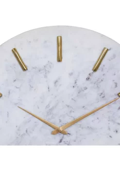 Best deal ✔️ Contemporary Marble Wall Clock by Monroe Lane 🔥 -Monroe Lane Sales Belk 5234