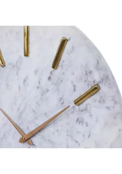 Best deal ✔️ Contemporary Marble Wall Clock by Monroe Lane 🔥 -Monroe Lane Sales Belk 5235