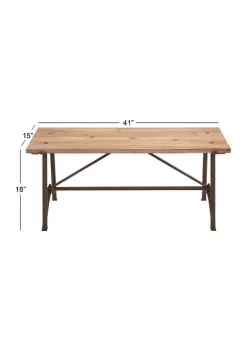 Best Sale 🎉 Industrial Wood Bench by Monroe Lane 👍 -Monroe Lane Sales Belk 5263