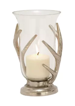 Hot Sale 🥰 Traditional Aluminum Hurricane Lamp by Monroe Lane 🤩