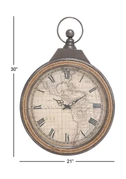 Hot Sale 🤩 Coastal Metal Wall Clock by Monroe Lane 🛒 -Monroe Lane Sales Belk 5315