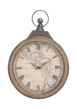 Hot Sale 🤩 Coastal Metal Wall Clock by Monroe Lane 🛒 -Monroe Lane Sales Belk 5318