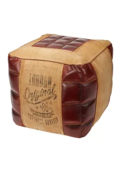 Cheap 🥰 Rustic Canvas Pouf by Monroe Lane 🌟 -Monroe Lane Sales Belk 5331