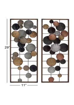 Buy 🎁 Contemporary Metal Wall Decor - Set of 2 by Monroe Lane 🎉 -Monroe Lane Sales Belk 5368