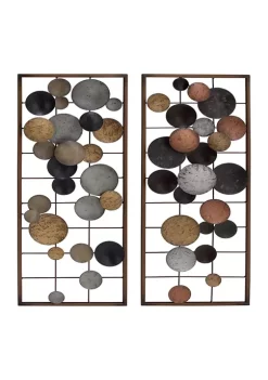 Buy 🎁 Contemporary Metal Wall Decor - Set of 2 by Monroe Lane 🎉 -Monroe Lane Sales Belk 5370