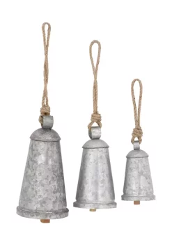 Wholesale 💯 Rustic Metal Decorative Cow Bell - Set of 3 by Monroe Lane 🎁