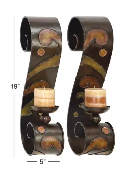 Promo ✨ Traditional Metal Wall Sconce - Set of 2 by Monroe Lane 💯 -Monroe Lane Sales Belk 5404