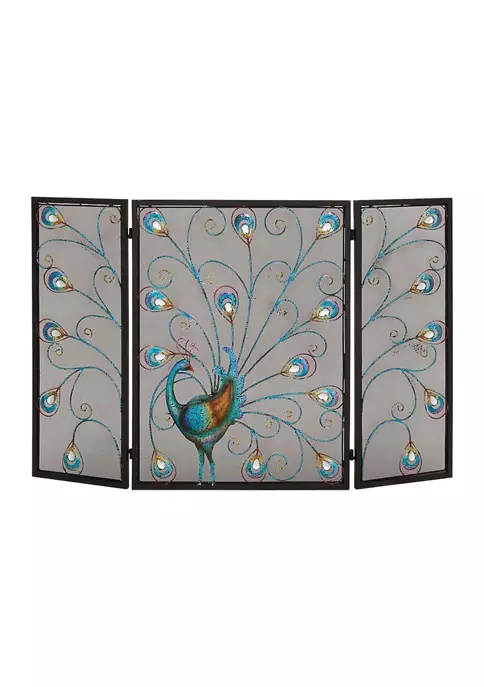 Hot Sale ❤️ Eclectic Metal Fireplace Screen by Monroe Lane ✨ 2 Hot Sale ❤️ Eclectic Metal Fireplace Screen by Monroe Lane ✨ - Image 2