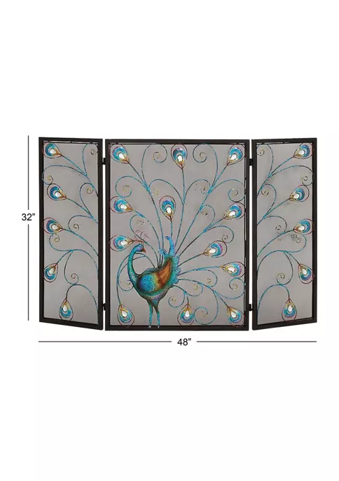 Hot Sale ❤️ Eclectic Metal Fireplace Screen by Monroe Lane ✨ 4 Hot Sale ❤️ Eclectic Metal Fireplace Screen by Monroe Lane ✨ - Image 4