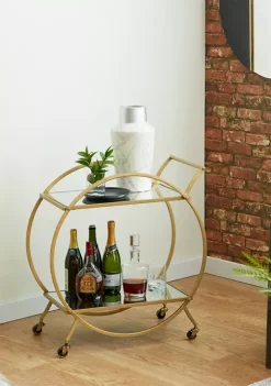 Cheap 😉 Contemporary Metal Bar Cart by Monroe Lane 🔔