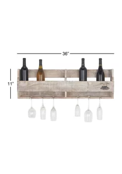 Best deal 🔥 Farmhouse Wood Wall Wine Rack by Monroe Lane 🌟 -Monroe Lane Sales Belk 5439