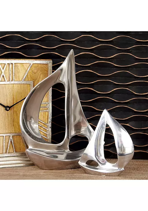 Outlet 🎁 Coastal Aluminum Sculpture - Set of 3 by Monroe Lane 🔥 2 Outlet 🎁 Coastal Aluminum Sculpture - Set of 3 by Monroe Lane 🔥 - Image 2