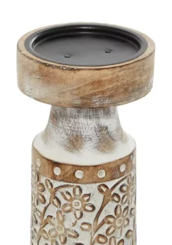 Brand new 😉 Coastal Mango Wood Candle Holder - Set of 3 by Monroe Lane 👏 -Monroe Lane Sales Belk 5468