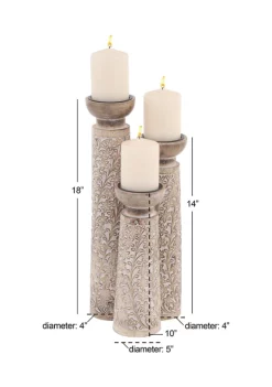 Brand new 😉 Coastal Mango Wood Candle Holder - Set of 3 by Monroe Lane 👏 -Monroe Lane Sales Belk 5471