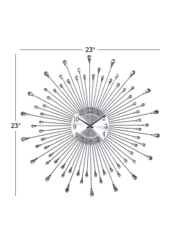 Hot Sale ⭐ Modern Metal Wall Clock by Monroe Lane 🎁 -Monroe Lane Sales Belk 5533