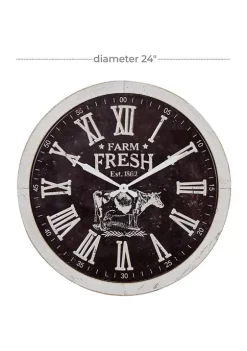 New ✨ Farmhouse Metal Wall Clock by Monroe Lane 🤩 -Monroe Lane Sales Belk 5538