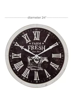 New ✨ Farmhouse Metal Wall Clock by Monroe Lane 🤩 -Monroe Lane Sales Belk 5540