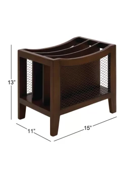 Discount 🌟 Traditional Wood Magazine Holder by Monroe Lane ❤️ -Monroe Lane Sales Belk 5558