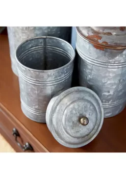 Buy 💯 Farmhouse Metal Decorative Jars - Set of 3 by Monroe Lane 😀 -Monroe Lane Sales Belk 5585