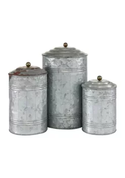 Buy 💯 Farmhouse Metal Decorative Jars - Set of 3 by Monroe Lane 😀 -Monroe Lane Sales Belk 5587