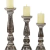 Best deal 🎁 Country Cottage Wood Candle Holder - Set of 3 by Monroe Lane 🤩