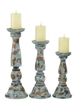 Best deal 🎁 Country Cottage Wood Candle Holder - Set of 3 by Monroe Lane 🤩 -Monroe Lane Sales Belk 5681