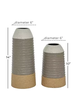 Outlet 👏 Contemporary Metal Vase - Set of 2 by Monroe Lane 👏 -Monroe Lane Sales Belk 5737