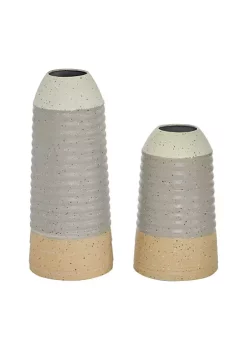 Outlet 👏 Contemporary Metal Vase - Set of 2 by Monroe Lane 👏 -Monroe Lane Sales Belk 5738