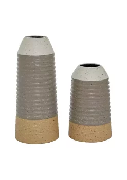 Outlet 👏 Contemporary Metal Vase - Set of 2 by Monroe Lane 👏 -Monroe Lane Sales Belk 5739