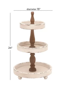 Deals ✔️ Farmhouse Wood Tiered Server by Monroe Lane ⌛ -Monroe Lane Sales Belk 5743