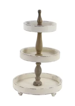 Deals ✔️ Farmhouse Wood Tiered Server by Monroe Lane ⌛ -Monroe Lane Sales Belk 5744