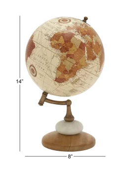 Best Pirce 🤩 Contemporary Mango Wood Globe by Monroe Lane 🎁 -Monroe Lane Sales Belk 5846