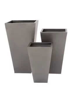 Cheap 🔥 Contemporary Metal Planter - Set of 3 by Monroe Lane 😉 -Monroe Lane Sales Belk 5968