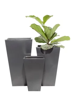 Cheap 🔥 Contemporary Metal Planter - Set of 3 by Monroe Lane 😉 -Monroe Lane Sales Belk 5969