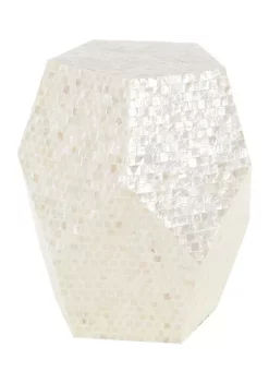 Coupon 🌟 Contemporary 👩 Mother of Pearl Accent Table by Monroe Lane 🥰