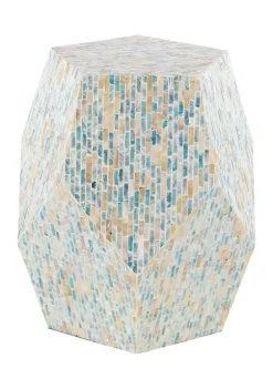 Coupon 🌟 Contemporary 👩 Mother of Pearl Accent Table by Monroe Lane 🥰 -Monroe Lane Sales Belk 5993