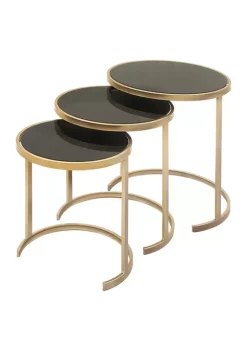 Discount 💯 Contemporary Metal Accent Table - Set of 3 by Monroe Lane 👏