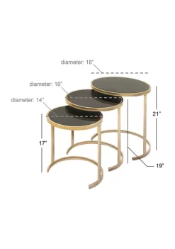 Discount 💯 Contemporary Metal Accent Table - Set of 3 by Monroe Lane 👏 -Monroe Lane Sales Belk 6019