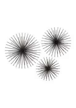 Wholesale 👏 Contemporary Metal Wall Decor - Set of 3 by Monroe Lane 💯 -Monroe Lane Sales Belk 6027