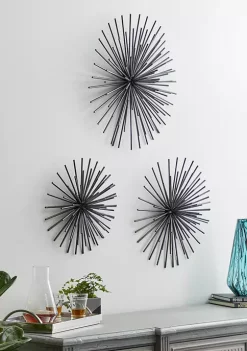 Wholesale 👏 Contemporary Metal Wall Decor - Set of 3 by Monroe Lane 💯 -Monroe Lane Sales Belk 6030