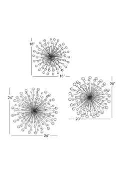 Flash Sale 😍 Glam Metal Wall Decor - Set of 3 by Monroe Lane ✔️ -Monroe Lane Sales Belk 6059